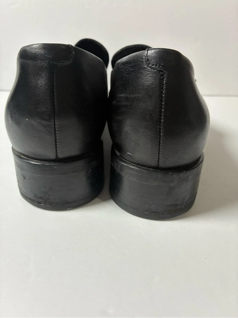 Franco Sarto Black Leather Slip-On Loafers - Picture 5 of 10